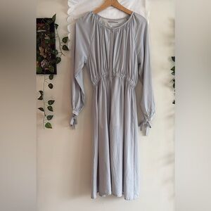 Mercci Boutique Stone Grey Grey Cotton Blend Women's Midi Dress SZ SM